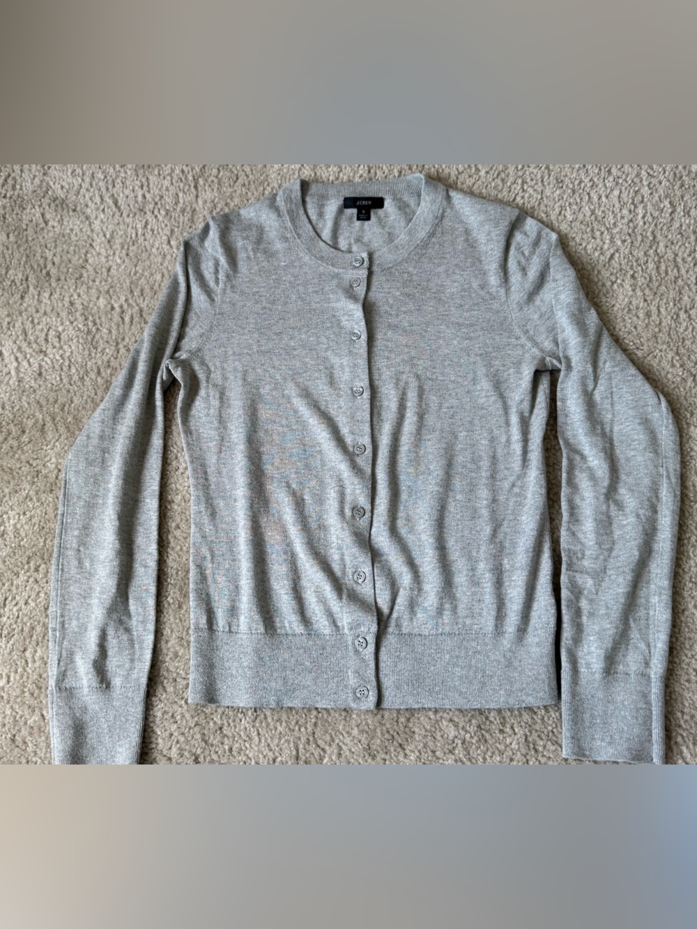 J. Crew Light Gray Button-Up Cardigan
